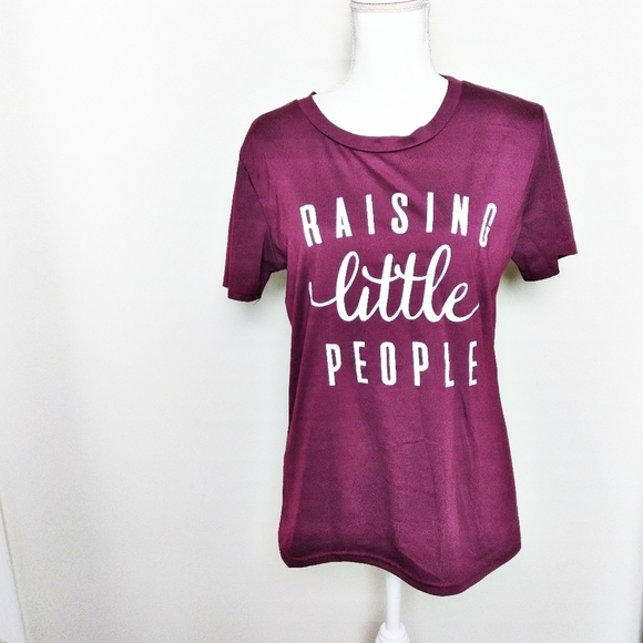 Tops - Raising Little People Mom Graphic Tee